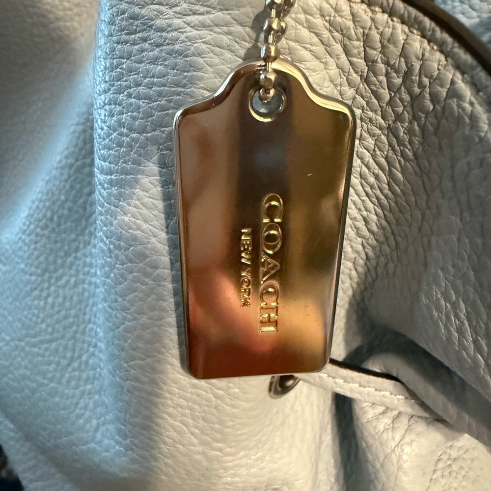 Coach Andy Bag Only Blue Leather Shoulder Bag Wallet not available - Picture 3 of 7